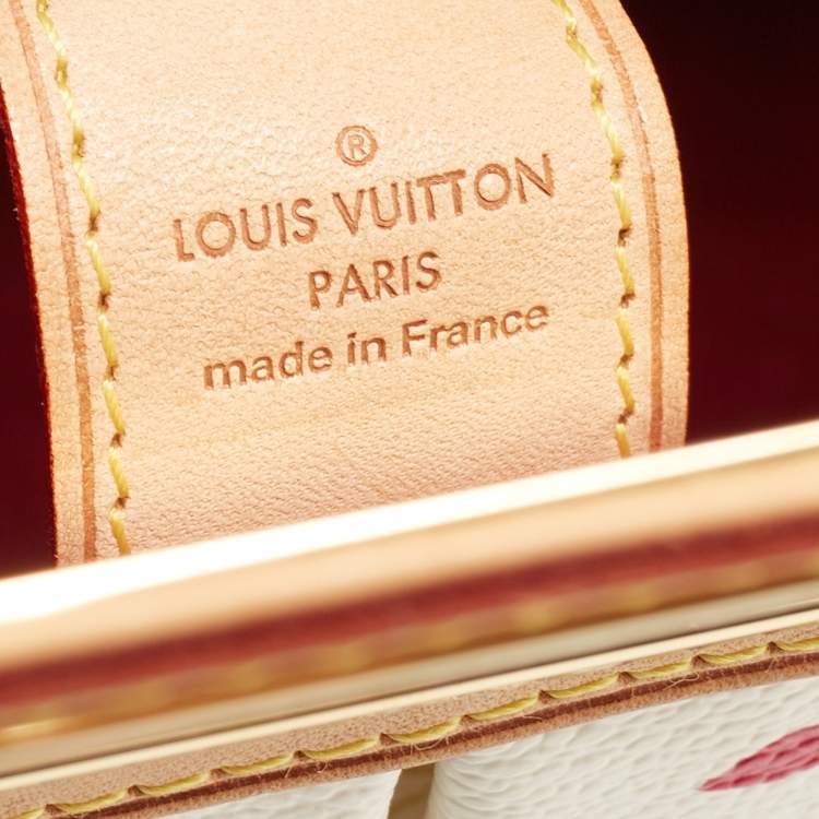 Pre Owned Louis Vuitton White Multicolor Monogram Canvas Judy MM Bag