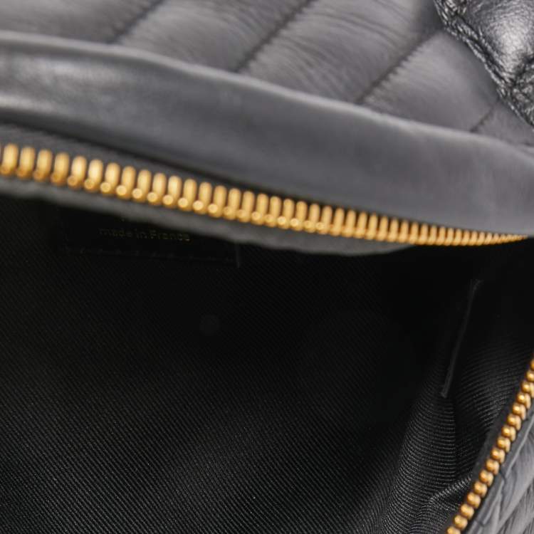 Pre Owned Louis Vuitton Black Leather New Wave Belt Bag