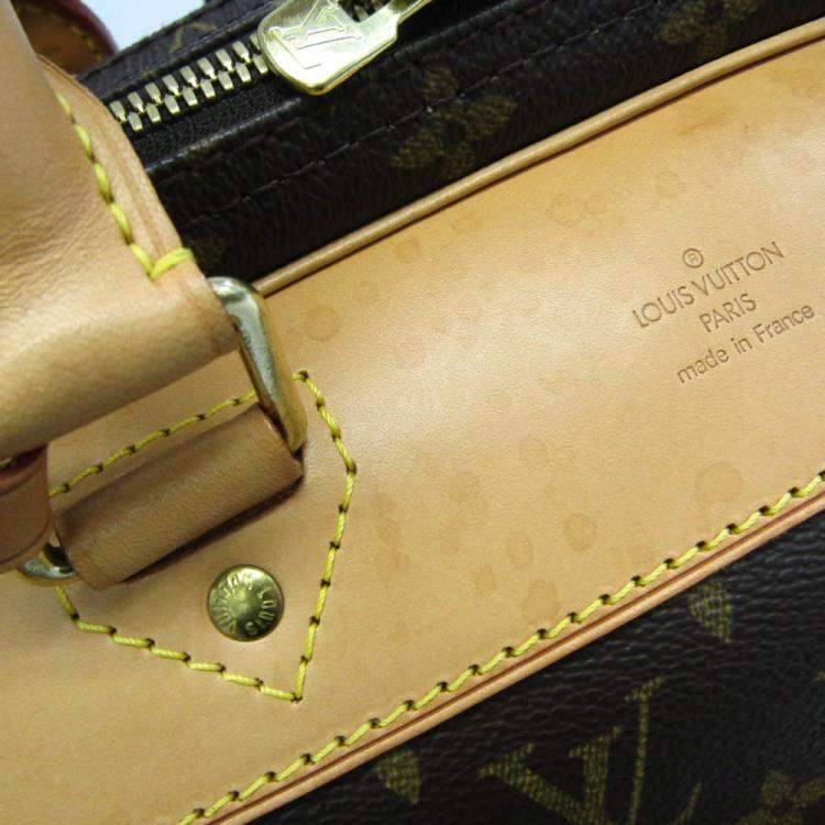 Pre Owned Louis Vuitton Brown Monogram Canvas Alize 24 Heures Briefcase