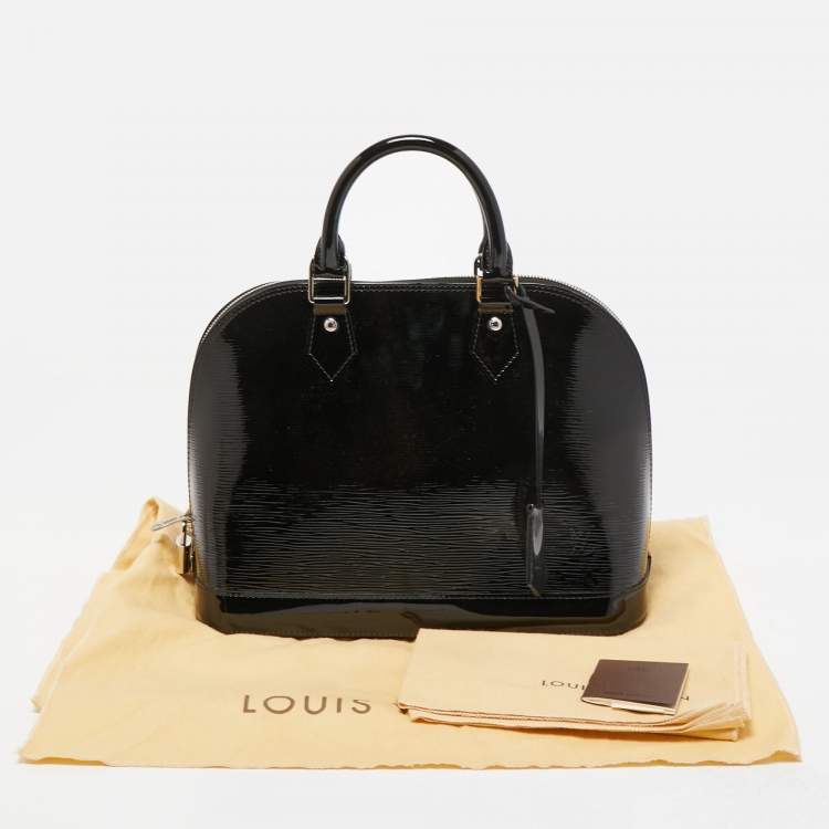 Pre Owned Louis Vuitton Black Electric Epi Leather Alma PM Bag