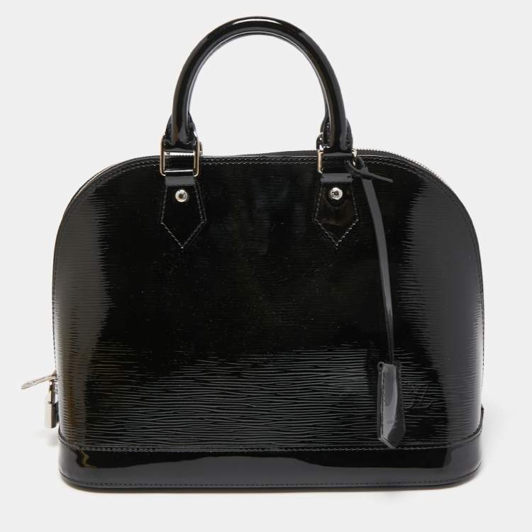 Louis Vuitton Alma PM Black in Patent Calfskin Leather with Black-tone - US