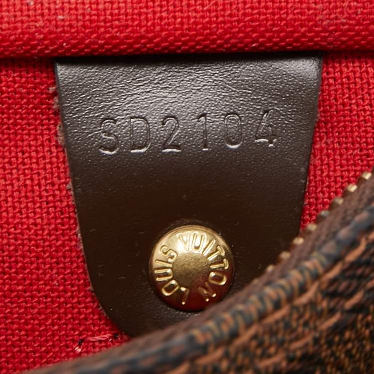 Pre Owned Louis Vuitton Damier Ebene Canvas Speedy 25 Bag