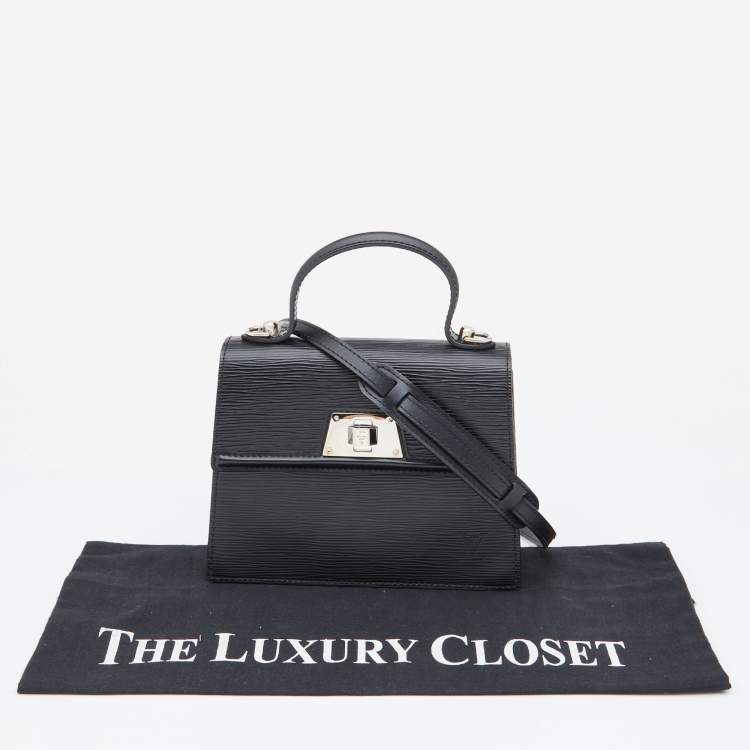 Pre Owned Louis Vuitton Black Epi Leather Sevigne PM Bag