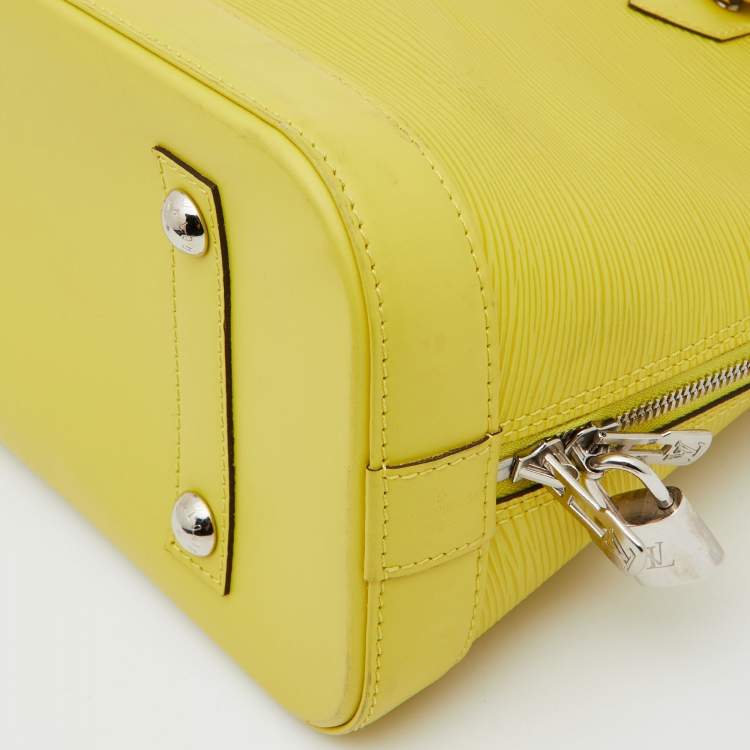 Pre Owned Louis Vuitton Citron Epi Leather Alma PM Bag