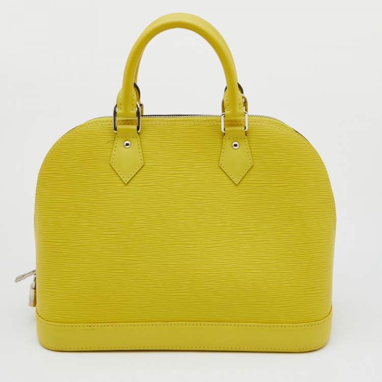 Pre Owned Louis Vuitton Citron Epi Leather Alma PM Bag