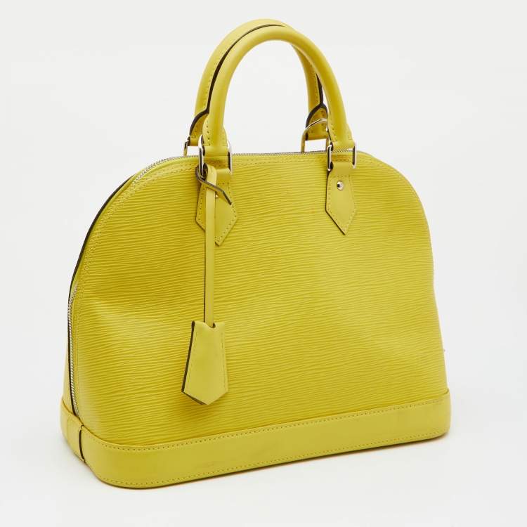 Pre Owned Louis Vuitton Citron Epi Leather Alma PM Bag