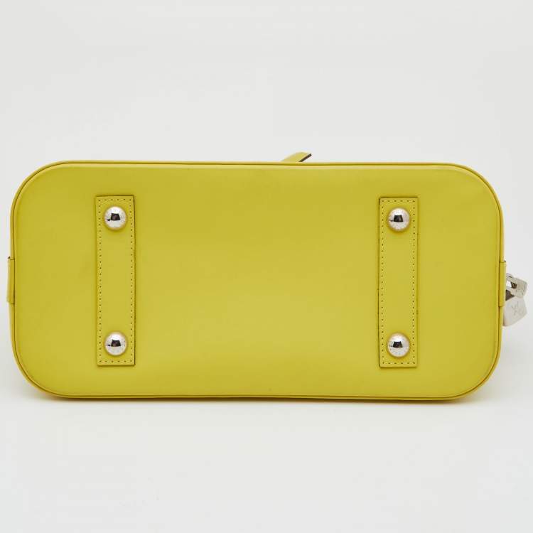 Pre Owned Louis Vuitton Citron Epi Leather Alma PM Bag