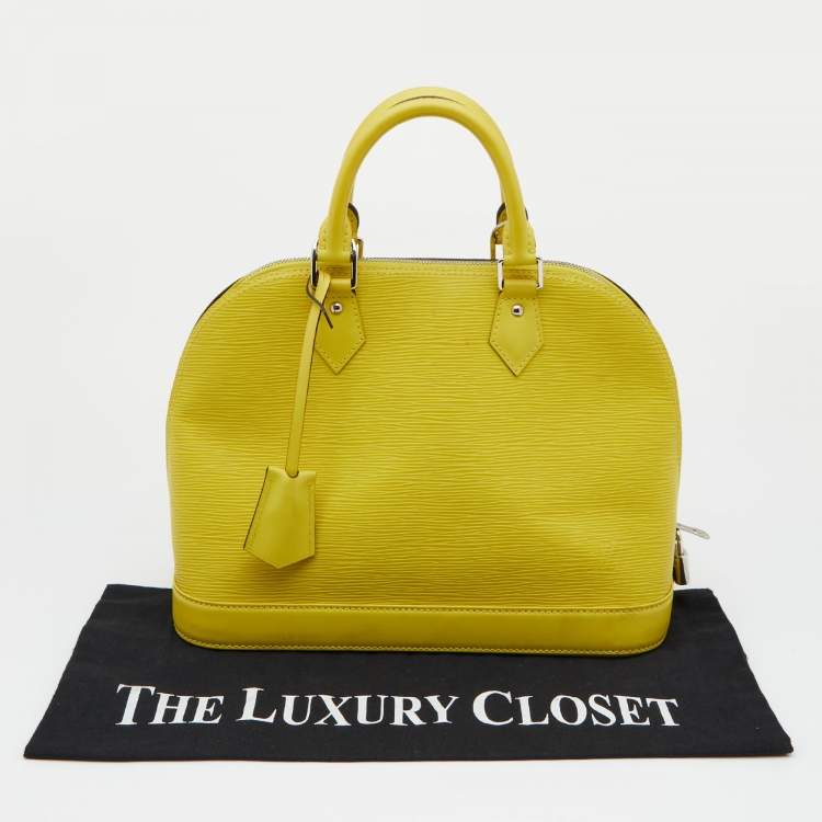 Pre Owned Louis Vuitton Citron Epi Leather Alma PM Bag
