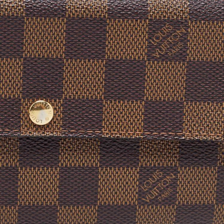 Pre Owned Louis Vuitton Damier Ebene Canvas Sarah Wallet