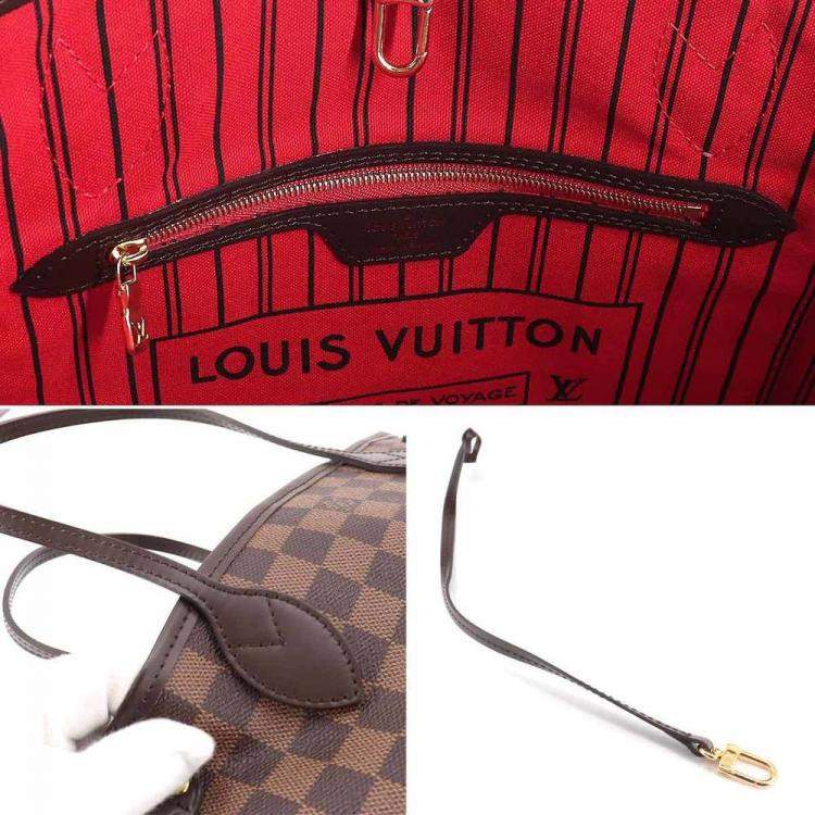 Pre Owned Louis Vuitton Brown Damier Ebene Canvas Neverfull PM Tote Bag