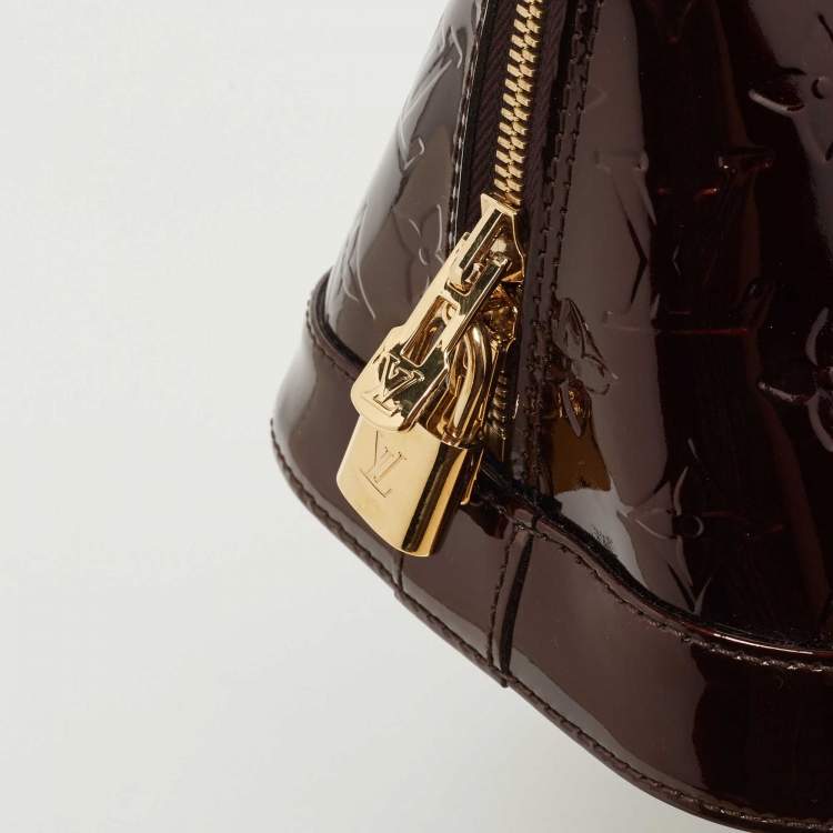 مملوكة مسبقًا Louis Vuitton Amarante Monogram Vernis Leather Alma PM Bag
