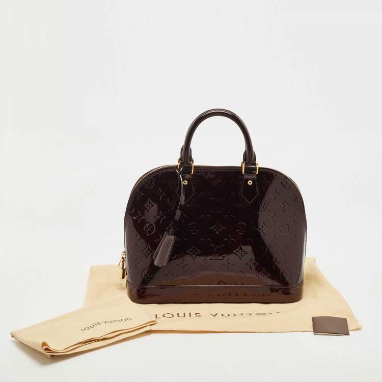 مملوكة مسبقًا Louis Vuitton Amarante Monogram Vernis Leather Alma PM Bag