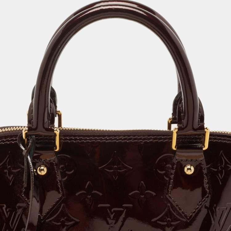 مملوكة مسبقًا Louis Vuitton Amarante Monogram Vernis Leather Alma PM Bag