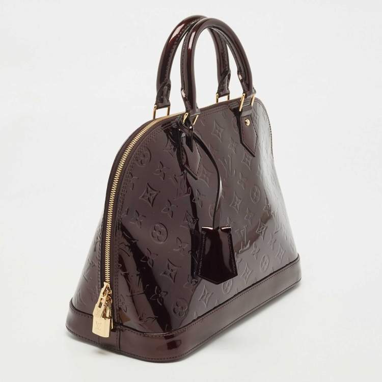 مملوكة مسبقًا Louis Vuitton Amarante Monogram Vernis Leather Alma PM Bag