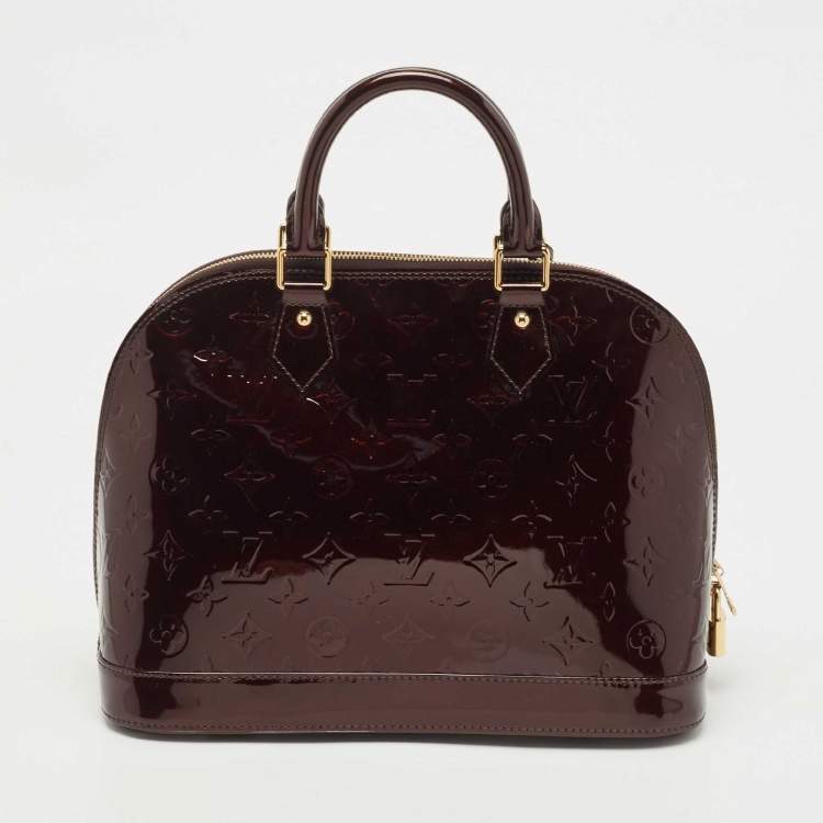 مملوكة مسبقًا Louis Vuitton Amarante Monogram Vernis Leather Alma PM Bag