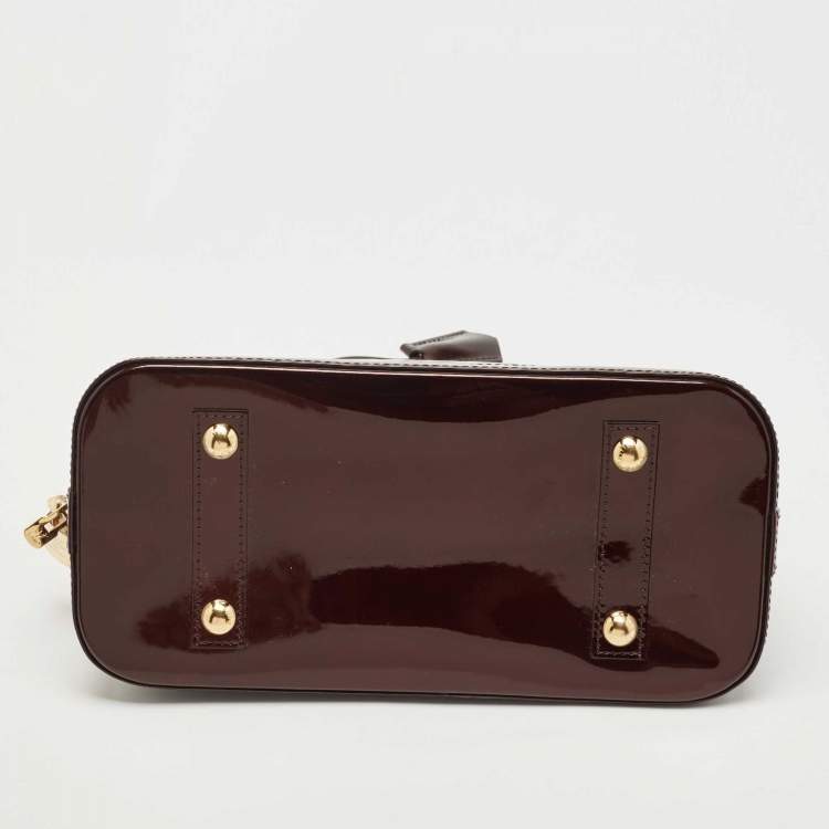 مملوكة مسبقًا Louis Vuitton Amarante Monogram Vernis Leather Alma PM Bag