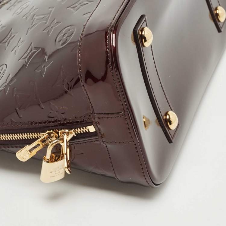 مملوكة مسبقًا Louis Vuitton Amarante Monogram Vernis Leather Alma PM Bag