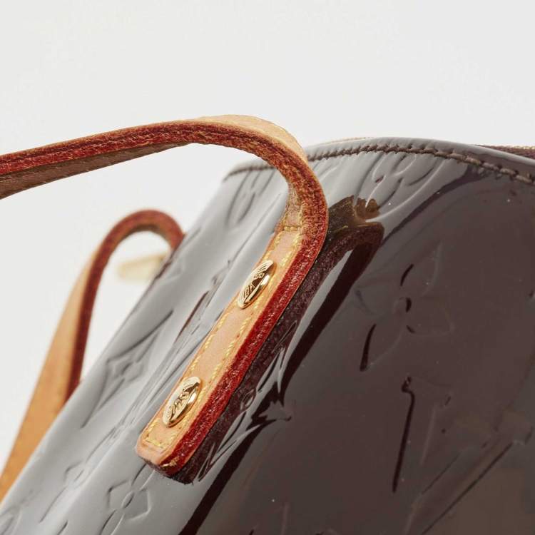 Pre Owned Louis Vuitton Amarante Monogram Vernis Bellevue GM Bag