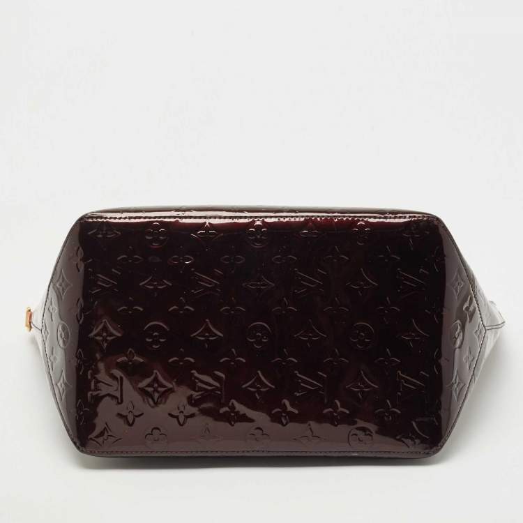 Pre Owned Louis Vuitton Amarante Monogram Vernis Bellevue GM Bag