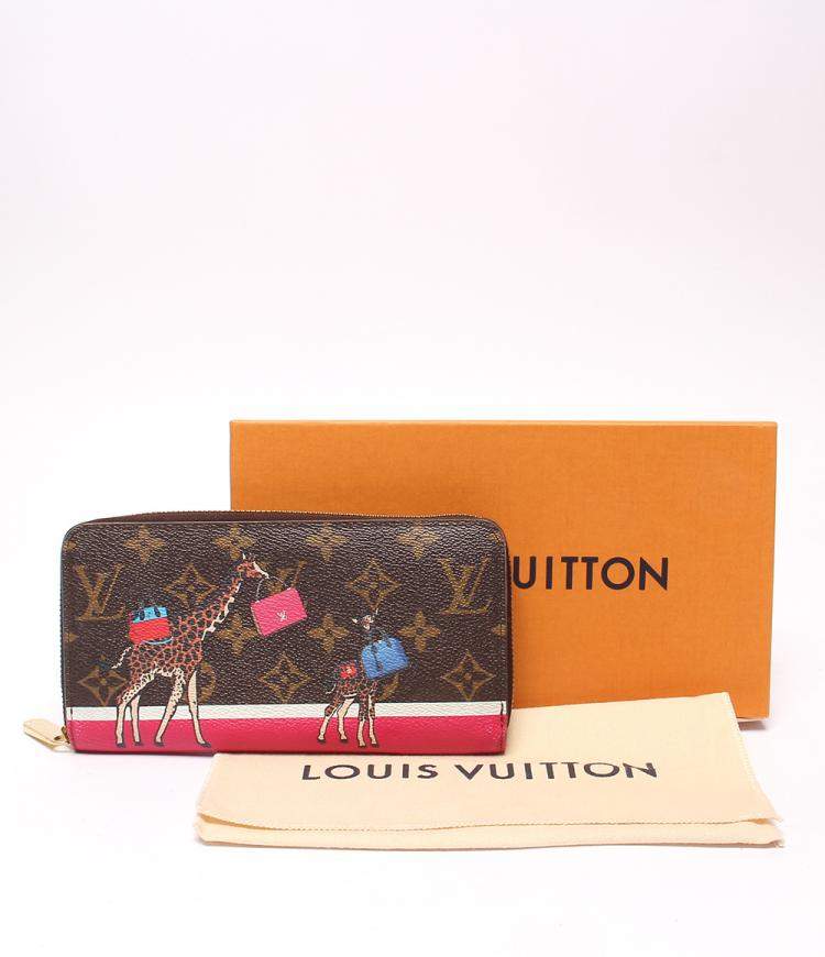 مملوكة مسبقًا Louis Vuitton Brown Monogram Canvas Giraffe Zippy Wallet