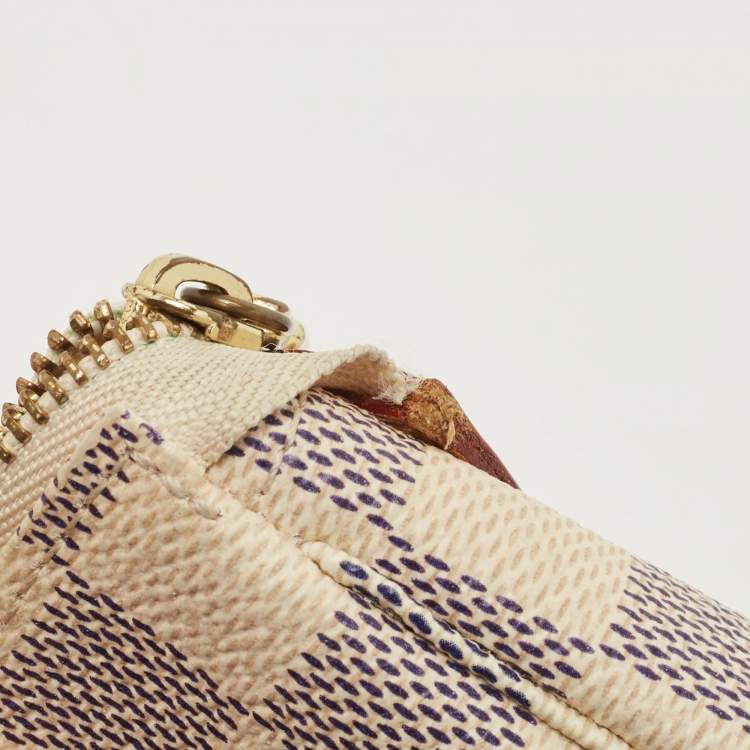 Pre Owned Louis Vuitton Damier Azur Canvas Mini Pochette Accessoires