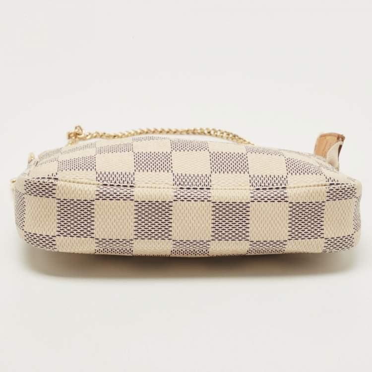 Pre Owned Louis Vuitton Damier Azur Canvas Mini Pochette Accessoires