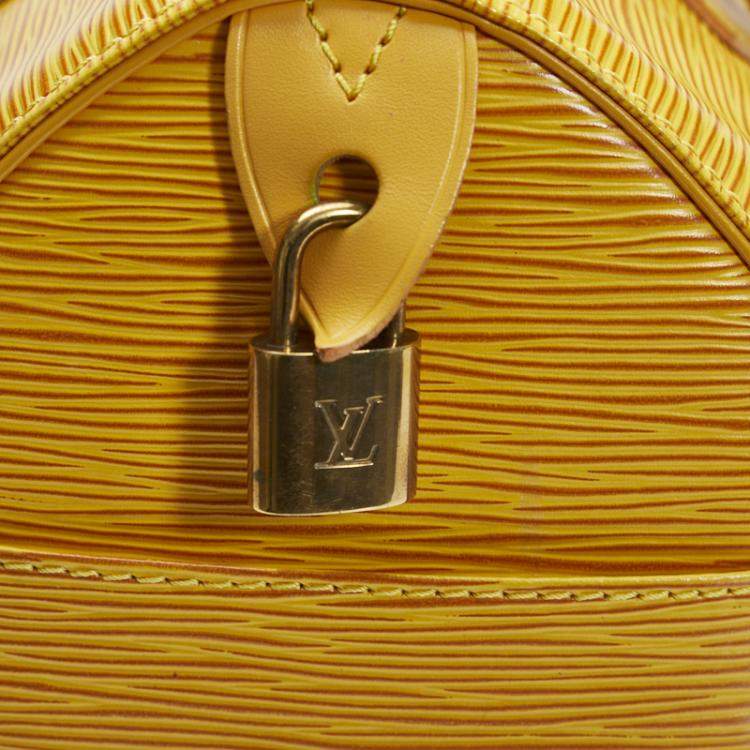 Pre Owned Louis Vuitton Yellow Epi Leather Speedy 25 Handbag