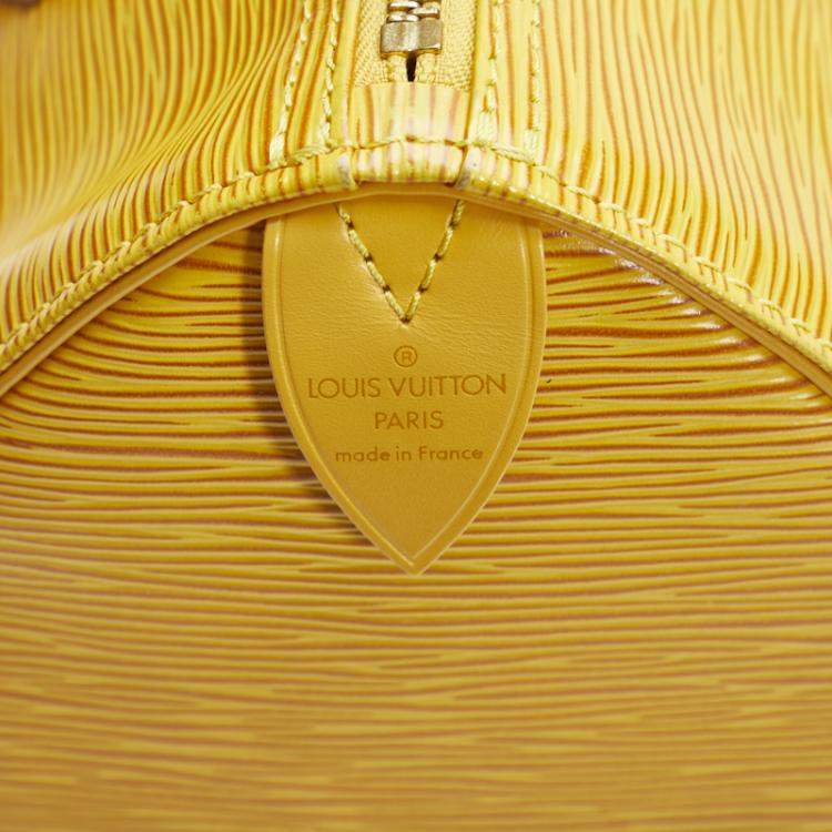 Pre Owned Louis Vuitton Yellow Epi Leather Speedy 25 Handbag