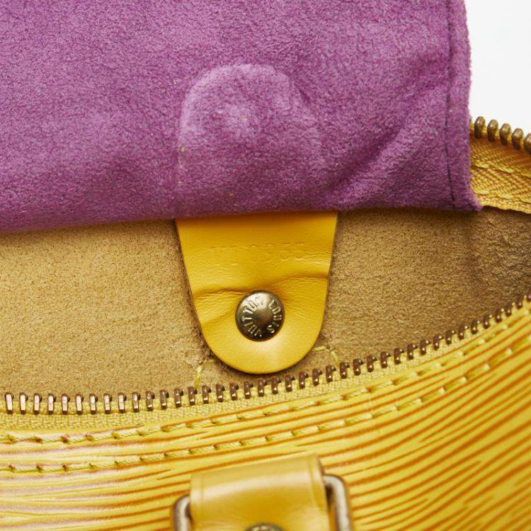 Pre Owned Louis Vuitton Yellow Epi Leather Speedy 25 Handbag