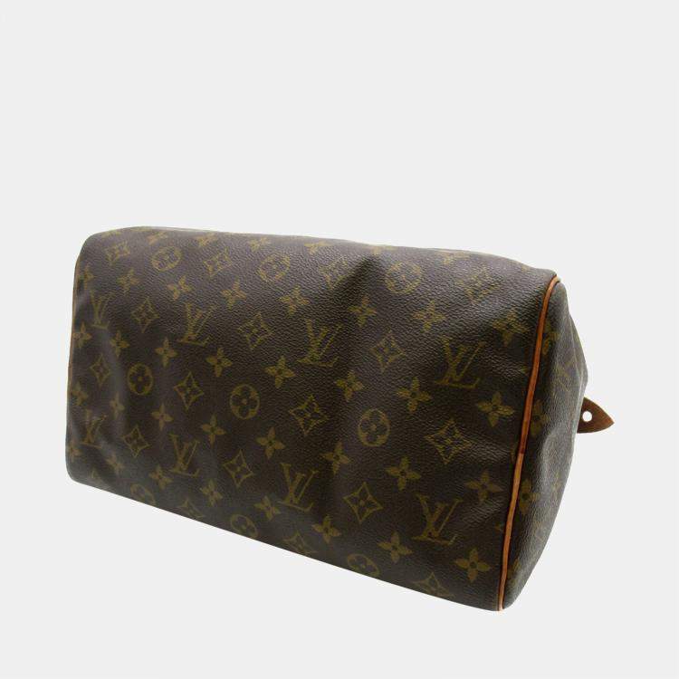 Pre Owned Louis Vuitton Brown Monogram Canvas Speedy 30 Handbag