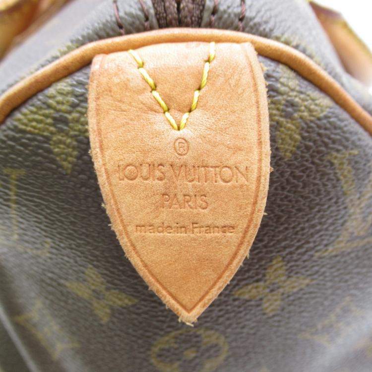 Pre Owned Louis Vuitton Brown Monogram Canvas Speedy 30 Handbag
