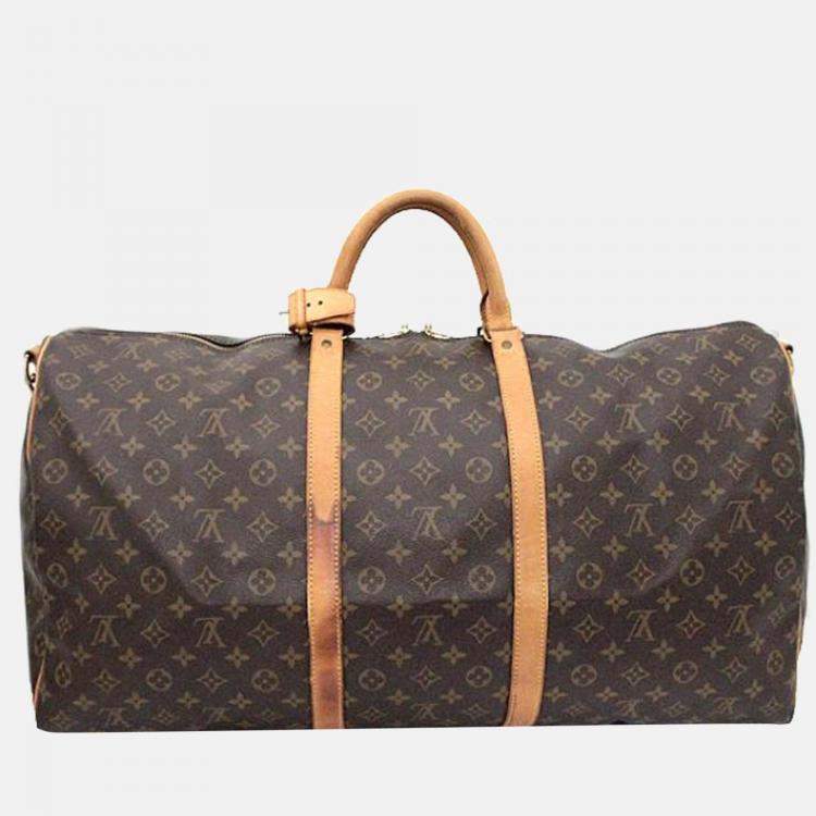 Louis Vuitton Keepall 50B Damier Stripes Gradient Green in Coated