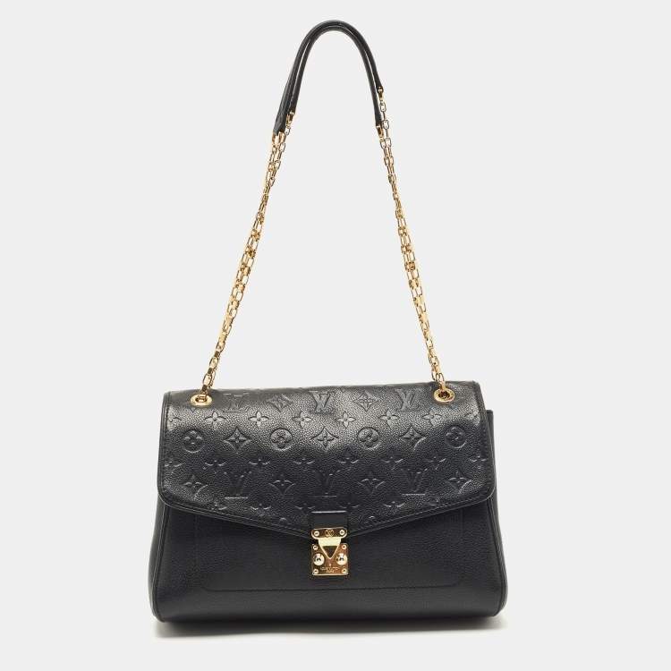 Louis Vuitton Black Monogram Empreinte Leather St Germain MM Bag Louis  Vuitton