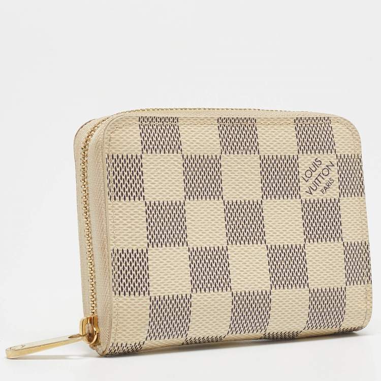 Pre Owned Louis Vuitton Damier Azur Canvas Zippy Coin Purse