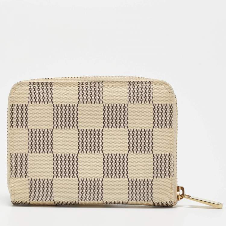 Pre Owned Louis Vuitton Damier Azur Canvas Zippy Coin Purse