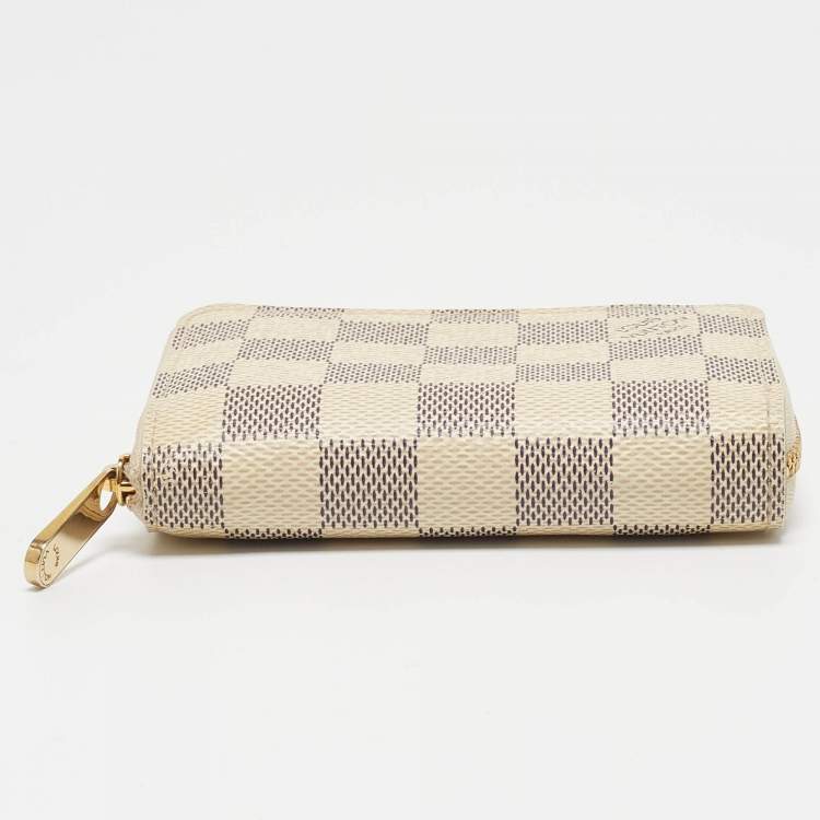 Pre Owned Louis Vuitton Damier Azur Canvas Zippy Coin Purse