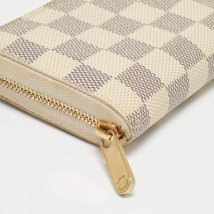Pre Owned Louis Vuitton Damier Azur Canvas Zippy Coin Purse