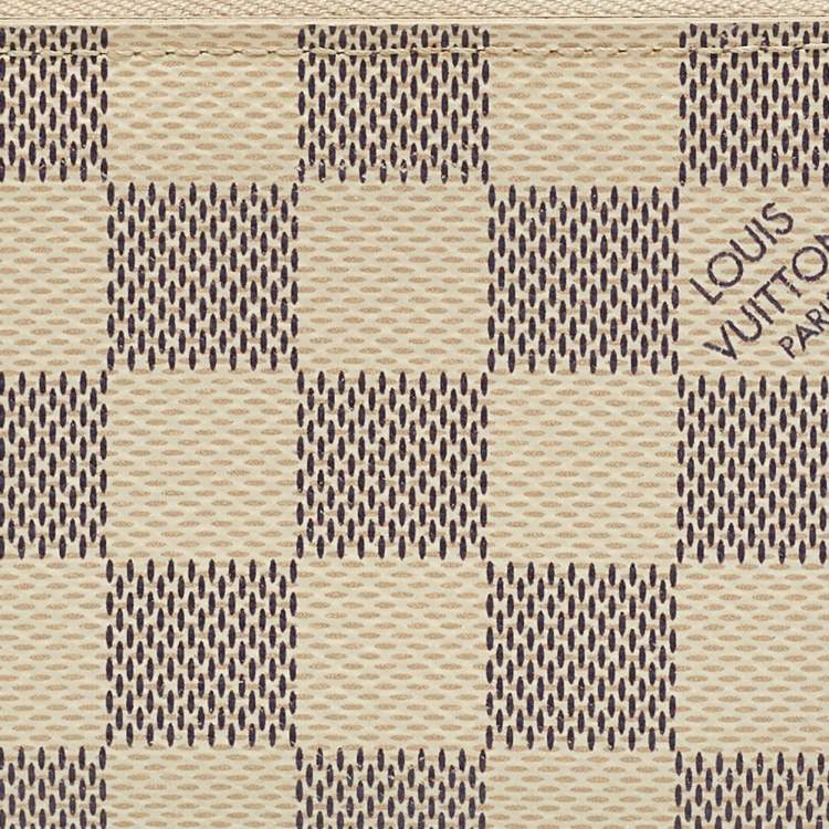 Pre Owned Louis Vuitton Damier Azur Canvas Zippy Coin Purse