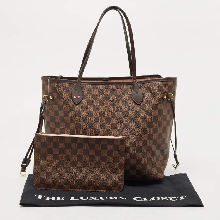 Pre Owned Louis Vuitton Damier Ebene Canvas Neverfull MM Bag