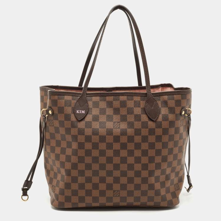 Pre Owned Louis Vuitton Damier Ebene Canvas Neverfull MM Bag