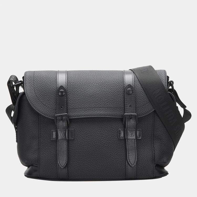 Louis Vuitton Black Epi Leather Christopher Messenger Bag - Yoogi's Closet