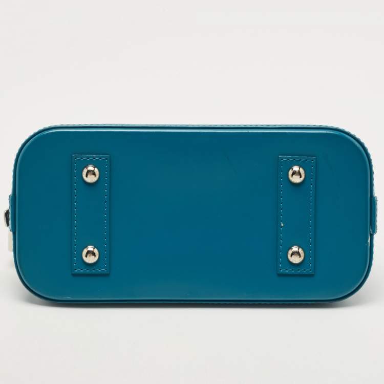 Pre Owned Louis Vuitton Cyan Epi Leather Alma BB Bag