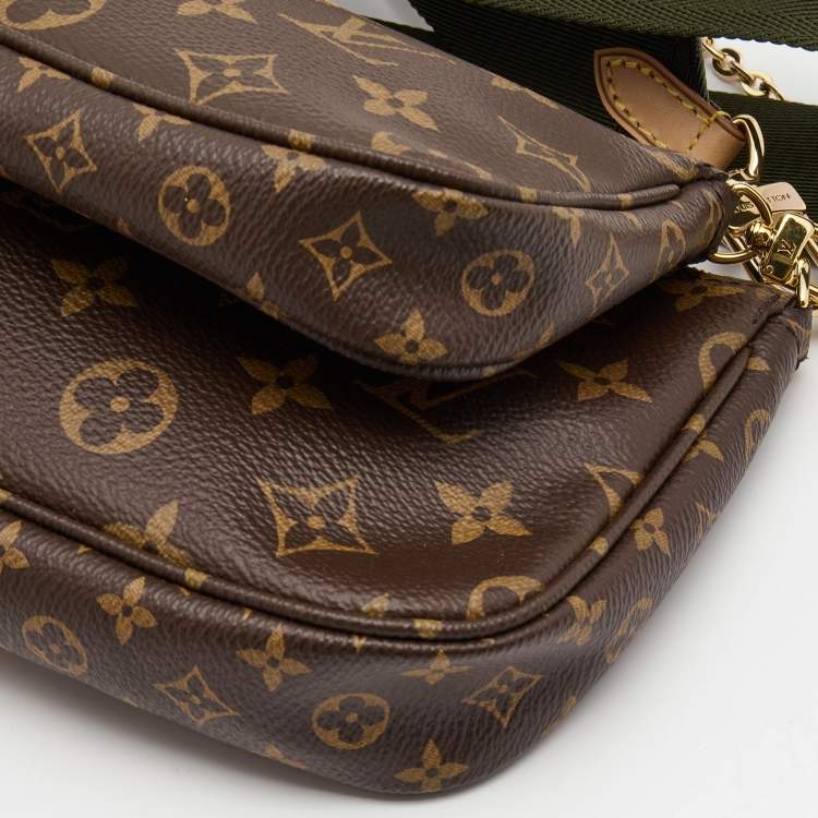 مملوكة مسبقًا Louis Vuitton Khaki Monogram Canvas Multi Pochette Accessories Bag