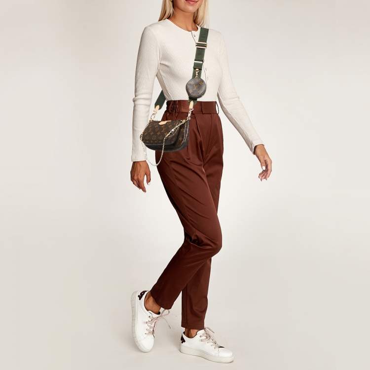 NEW Louis Vuitton Multi Pochette Accessories Crossbody Bag Monogram Khaki  Green