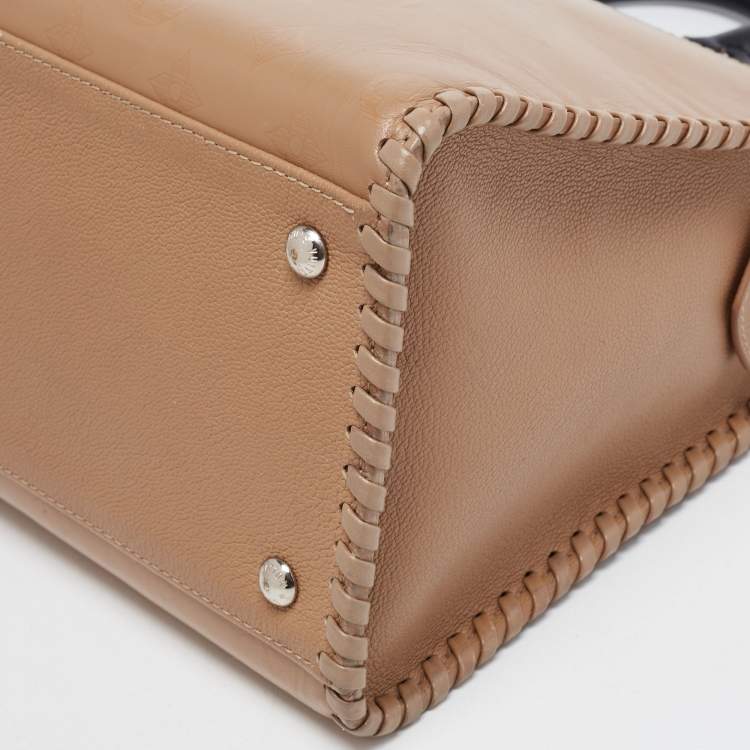 Pre Owned Louis Vuitton Tri Color Leather Monogram Very Zipped Bag