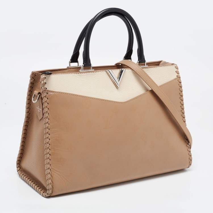 Pre Owned Louis Vuitton Tri Color Leather Monogram Very Zipped Bag