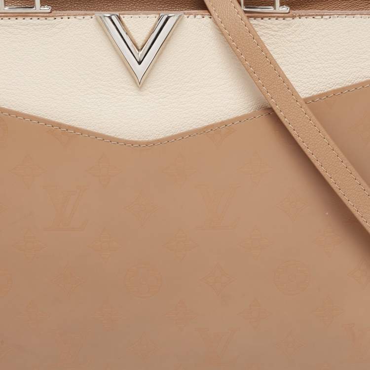 Pre Owned Louis Vuitton Tri Color Leather Monogram Very Zipped Bag