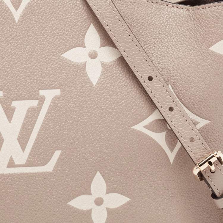 Pre Owned Louis Vuitton Bicolor Monogram Empriente Leather Patit Palais Bag
