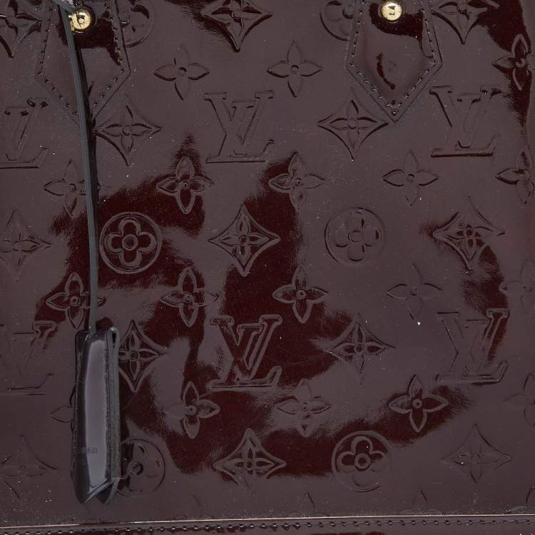 Pre Owned Louis Vuitton Amarante Monogram Vernis Alma PM Bag