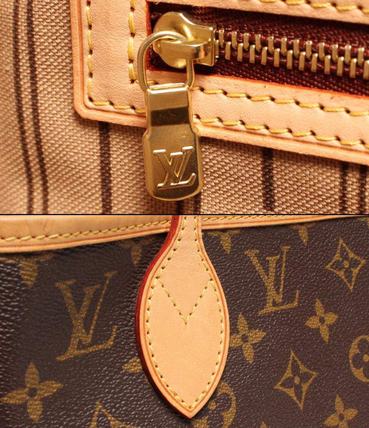 Pre Owned Louis Vuitton Brown Canvas Monogram Neverfull MM Tote Bag 